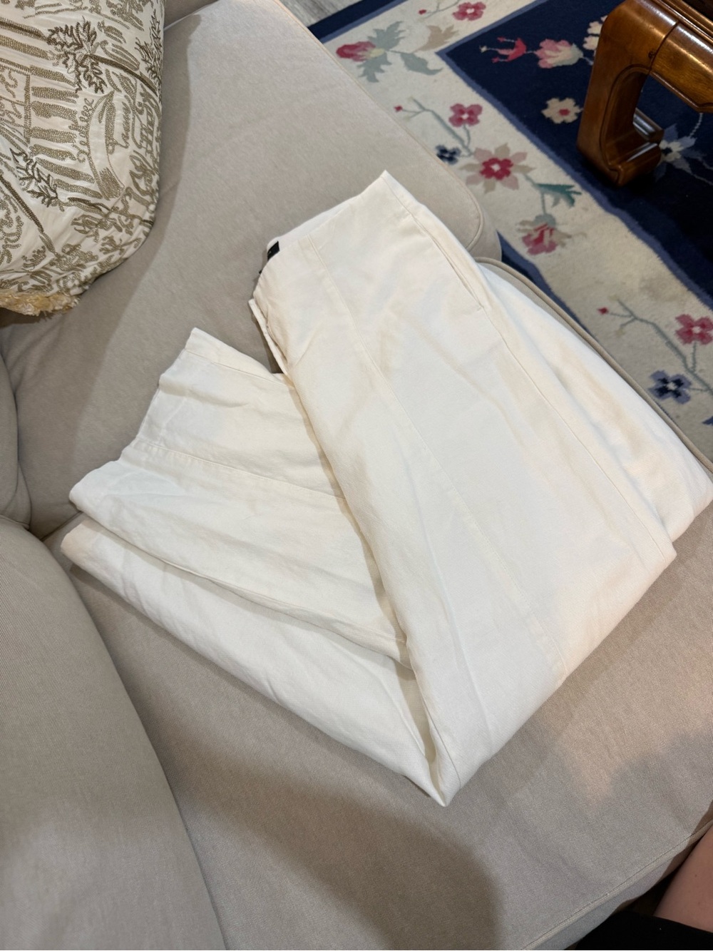 Ann Taylor Straight-Leg White Dress Pants